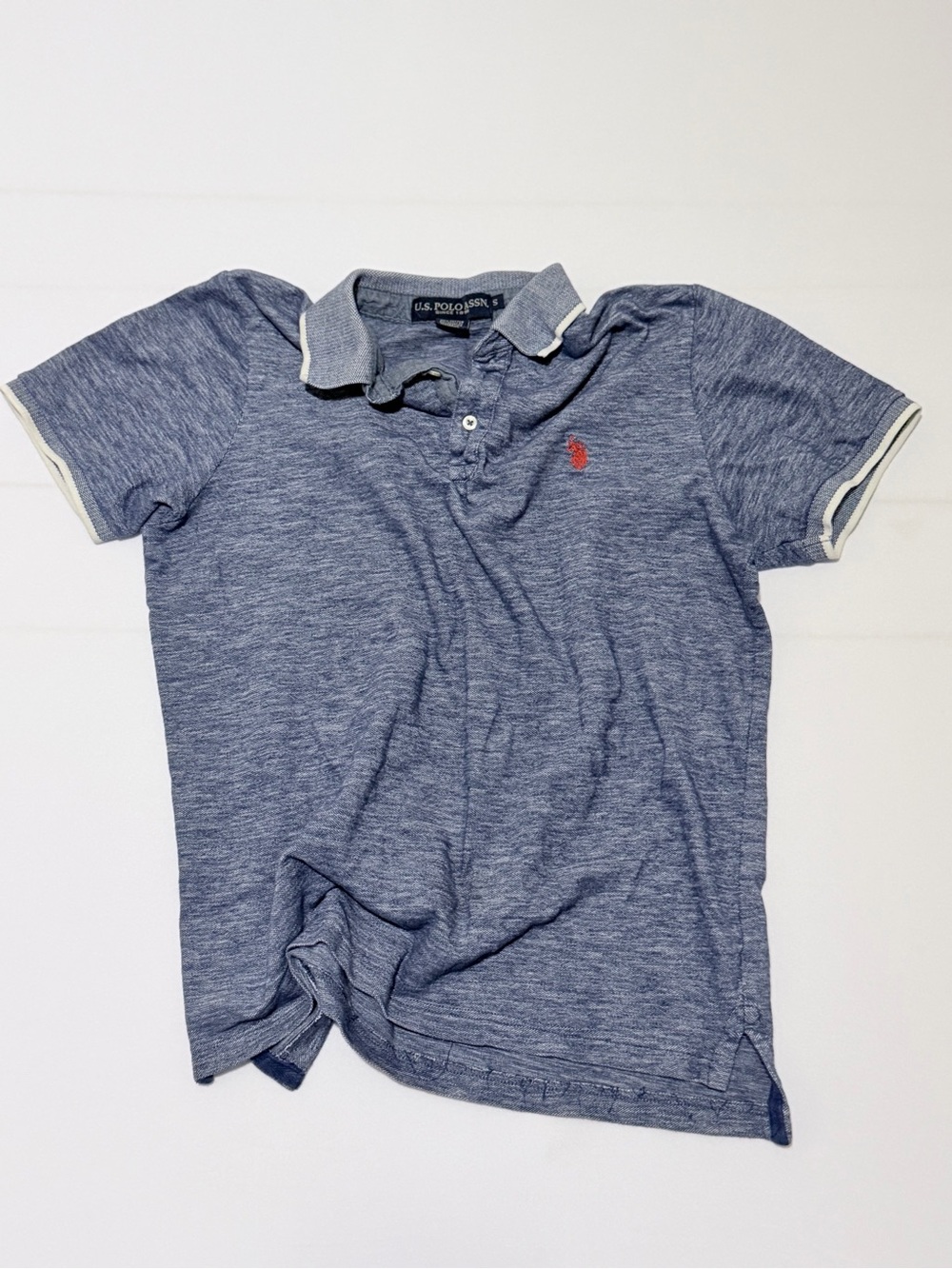U.S. Polo Assn. Navy and Heather Blue Polo Shirt